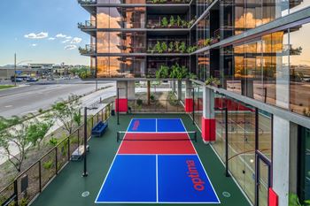 Outdoor pickleball arena
